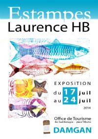 Expo de Laurence HB. Du 17 au 24 juillet 2014 à damgan. Morbihan.  10H00